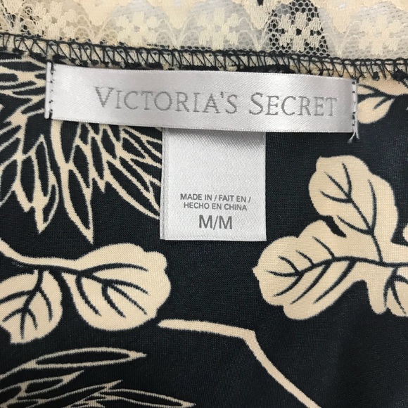 Victoria Secret satin open front cami black floral - Picture 7 of 8